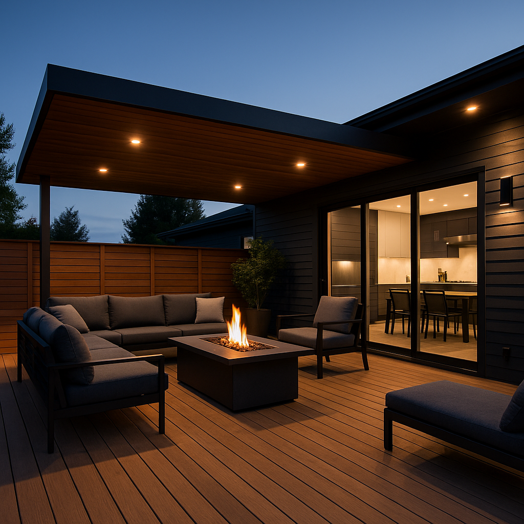 Modern deck and outdoor living space